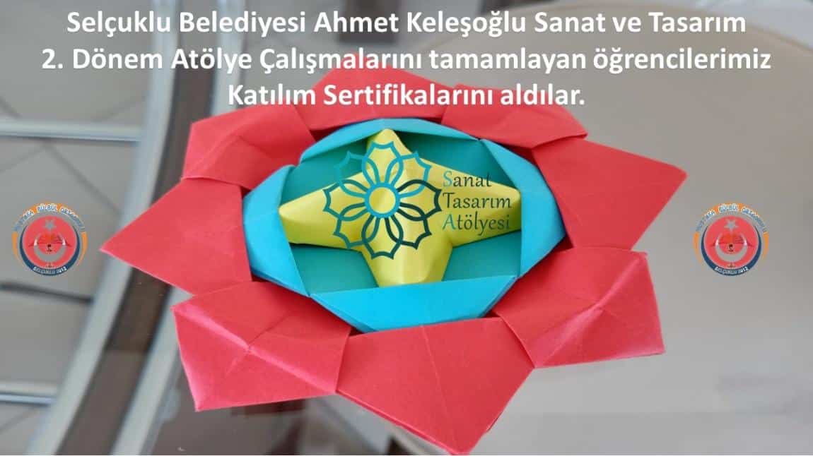 Öğrencilerimiz 2. Dönem Ahmet Keleşoğlu Sanat ve Tasarım Atölye Çalışmalarını Tamamladılar.